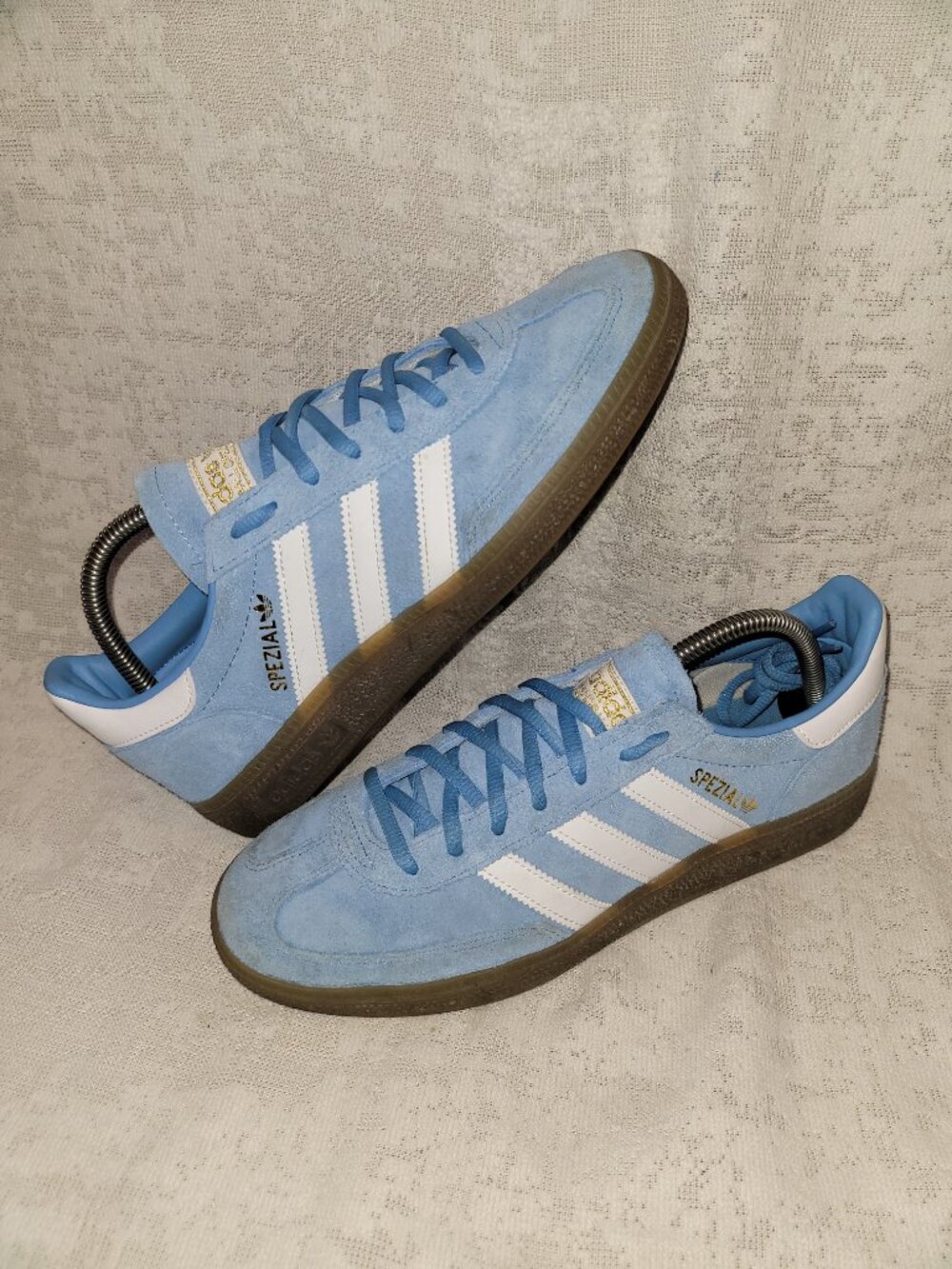 Adidas Handball Spezial Light Blue Cloud White Brown Gum Women's Size 9.5 JQ6822 - Picture 8 of 16